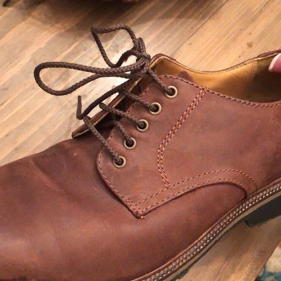 H.S. TRASK SIZE 10 GALLATIN  COFFEE UMBER 30-0100 LACE UP OXFORD LOAFER SHOE - Picture 8 of 10